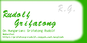 rudolf grifatong business card